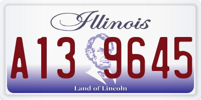 IL license plate A139645