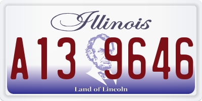 IL license plate A139646