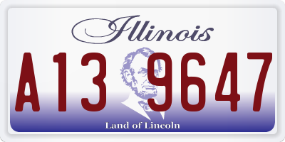 IL license plate A139647