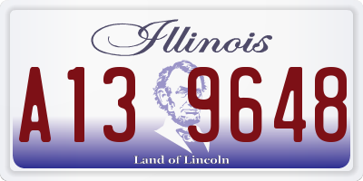 IL license plate A139648