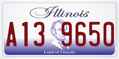 IL license plate A139650