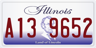 IL license plate A139652