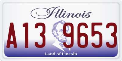 IL license plate A139653