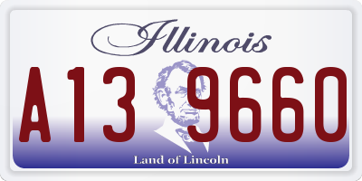 IL license plate A139660