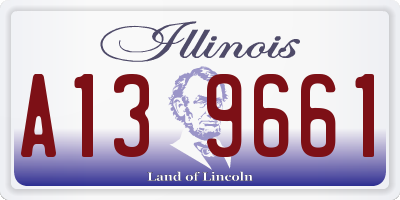 IL license plate A139661