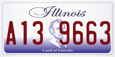 IL license plate A139663