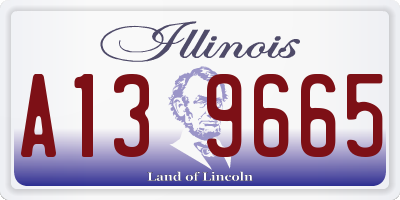 IL license plate A139665