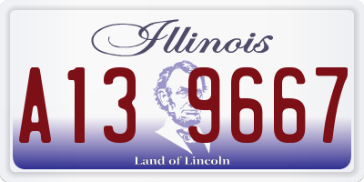 IL license plate A139667