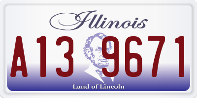 IL license plate A139671