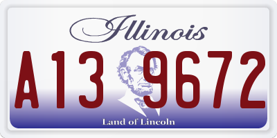 IL license plate A139672