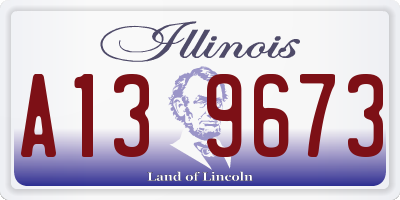 IL license plate A139673