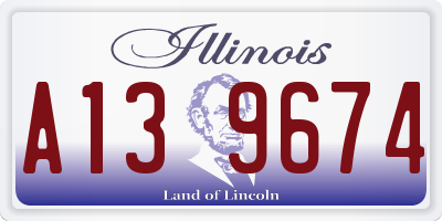 IL license plate A139674