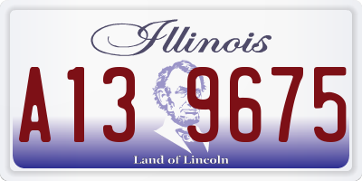 IL license plate A139675