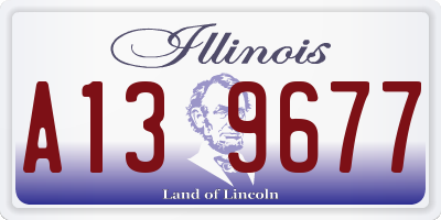 IL license plate A139677