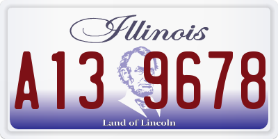 IL license plate A139678