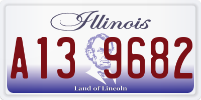 IL license plate A139682