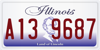 IL license plate A139687