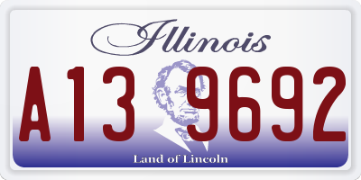 IL license plate A139692