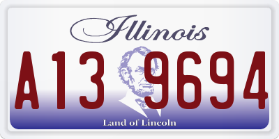 IL license plate A139694