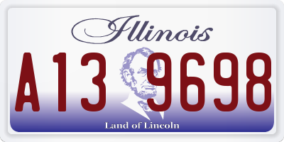 IL license plate A139698