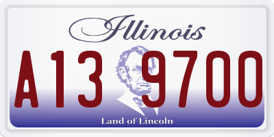 IL license plate A139700