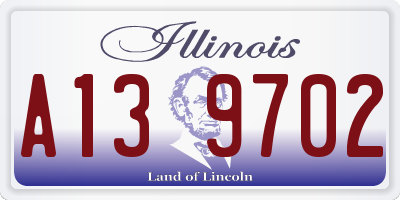 IL license plate A139702