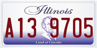IL license plate A139705