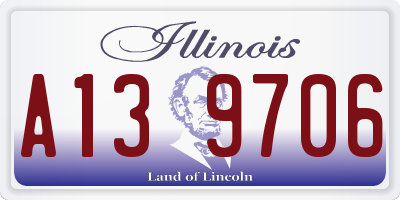 IL license plate A139706
