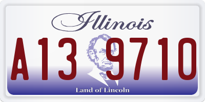 IL license plate A139710