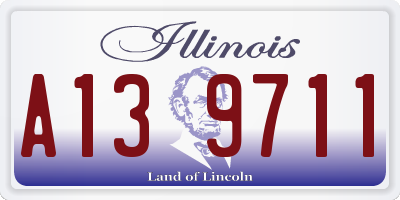 IL license plate A139711