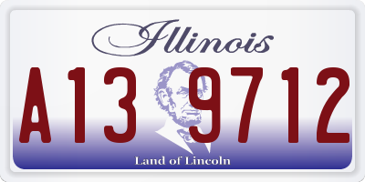 IL license plate A139712