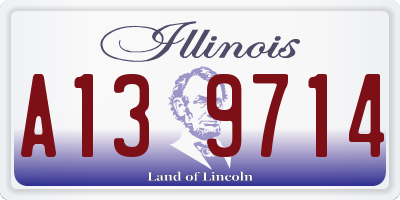 IL license plate A139714