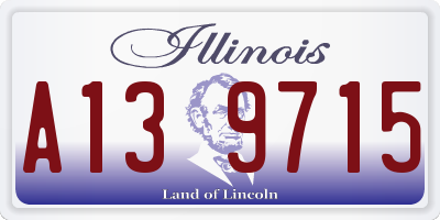IL license plate A139715