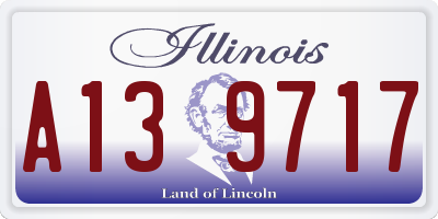 IL license plate A139717