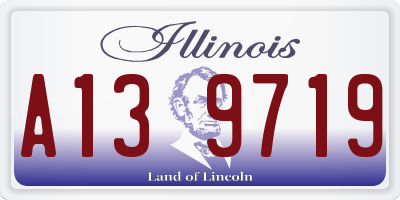 IL license plate A139719