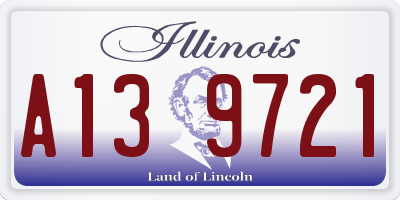 IL license plate A139721
