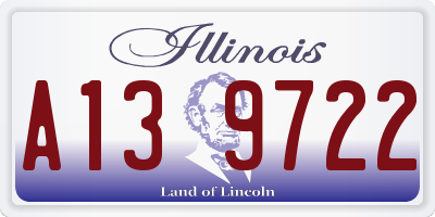 IL license plate A139722