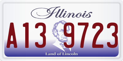 IL license plate A139723