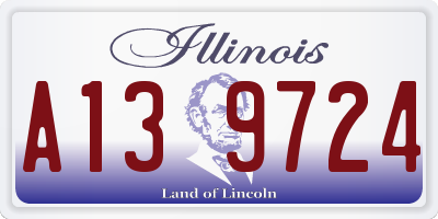 IL license plate A139724
