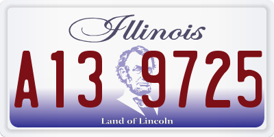 IL license plate A139725