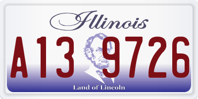 IL license plate A139726