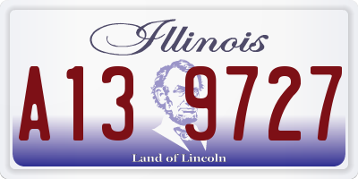 IL license plate A139727