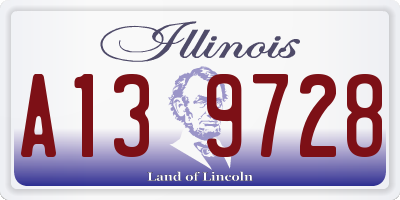 IL license plate A139728
