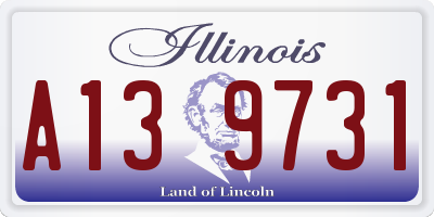 IL license plate A139731