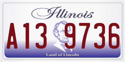 IL license plate A139736