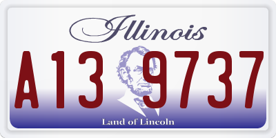 IL license plate A139737