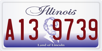 IL license plate A139739