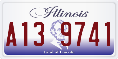 IL license plate A139741