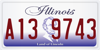 IL license plate A139743