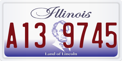 IL license plate A139745